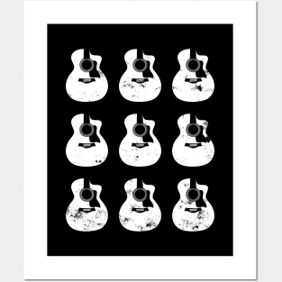 Acoustic Guitar Bodies Dark Theme Posters and Art